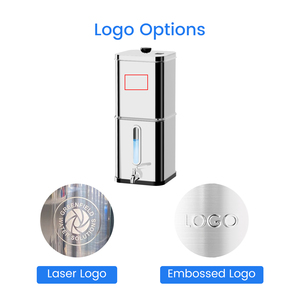 Quadrado forma 304 aço inoxidável gravidade Fed água filtro sistema para exterior remover flúor cloro bactérias - Product Image 4