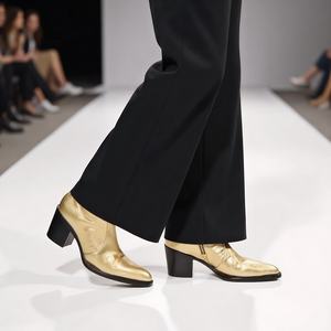 מגפי chelsechelsey לגברים בגובה רוכסן מתכתי מגבה העקב גושי יוקרה סתיו חורף ייבוש מהיר - Product Image 3