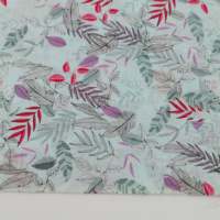 En stock, quantité limitée : Tissu en voile de coton élégant de haute qualité, en fil flammé, respirant, imprimé feuilles et fleurs, pour robe.