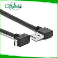 Kabel Micro USB Sudut Kanan 90 Derajat USB a ke Micro B untuk Pengisian Daya & Sinkronisasi Data untuk Samsung / HTC dan Lainnya