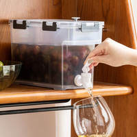 Distributeur de jus glacé au citron de 1 gallon, bouilloire à eau froide, distributeur de boissons en plastique, distributeur de boissons avec robinet
