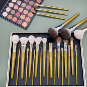 YRX 25 piezas de pelo Natural avanzado mejor pelo de cabra ardilla zorro ceja Base Coloracross raro logotipo personalizado mejores pinceles de maquillaje - Product Image 2