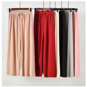 Loose Plus Size Women's Striped Pajama Pants <b>Harem</b> Style Eco-Friendly 100% Cotton ODM Spring Sleepwear - Product Image 1