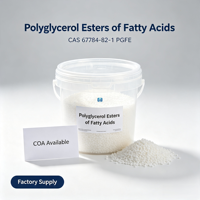 Émulsifiant de qualité alimentaire Polyglycérol Acide Gras Ésterifié (PGFE) E475 CAS 67784-82-1 pour Boulangerie, Crème Glacée et Chocolat