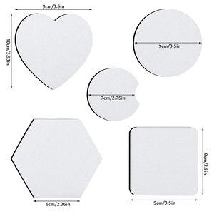 Posavasos de neopreno con logotipo personalizado DIY, posavasos de goma de silicona imprimible en blanco cuadrado de estilo a la moda, posavasos blanqueable por sublimación - Product Image 3