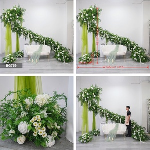 Nuevo Estilo de Arreglo Floral Colgante con Plantas Verdes y Flores para Centro de Mesa de Boda, Decoración de Arco para Bodas - Product Image 3