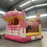 Château gonflable rebondissant Pastel, château de saut en PVC, maison de rebondissement crème glacée pour fête d'enfants