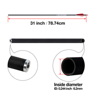 Flèches de chasse en carbone 6.2mm ID en gros pour équipement et accessoires de tir à la cible d'arc classique et à poulies