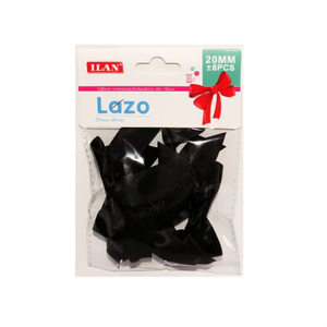 Ruban noir Ilan Lazo 20 mm pour artisanat et décorations - Product Image 1