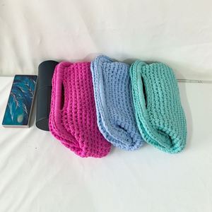 Women's High-End Polyester Clutch Bag Hand-Crocheted with Open Closure Versatile Simple Chain Cloud Design for Leisure Travel - Product Image 6