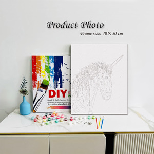 Pintura por Números, Paisaje de Unicornio, Kit de Pintura al Óleo Digital DIY con Pinturas Acrílicas y Pinceles para Decoración del Hogar, Regalo - Product Image 2