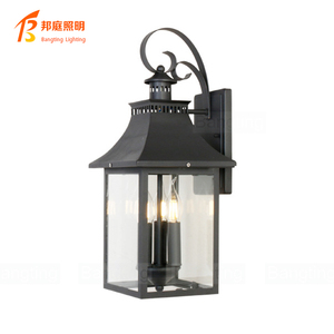 Lanterne murale extérieure rétro traditionnelle à 3 lumières de style <span class=keywords><strong>bougie</strong></span> pour éclairer la cour du jardin - Product Image 1