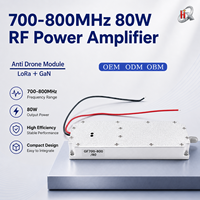 Modul Amplifier Rf GaN 80W 700-800MHz yang Dapat Disesuaikan, Modul Rf Anti-Drone dengan VCO Terintegrasi