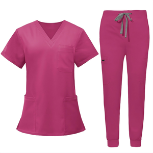 Nuevo conjunto quirúrgico multifuncional de tres bolsillos con pantalones largos y manga corta para enfermeras y anestesistas - Product Image 4