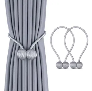 Sfera magnetica nuova tenda di perle semplice cravatta corda accessorio aste accessori schienali fondali fibbia clip gancio supporto decorazioni per la casa