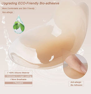 Copri capezzolo in Silicone per grandi orecchie di coniglio XLG copri capezzolo appiccicoso copri capezzolo copri adesivi riutilizzabili Push up invisibili del reggiseno - Product Image 2