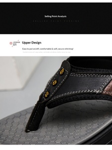 NUOVI Modelli di <span class=keywords><strong>Infradito</strong></span> <span class=keywords><strong>Ortopediche</strong></span> da Uomo Taglia Grande 44 Suola Spessa in Vera Pelle Suola Esterna in EVA Per Tutte le Stagioni Prezzo Basso Fabbrica di Guangzhou - Product Image 5