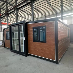 <span class=keywords><strong>Villa</strong></span> préfabriquée de luxe de 40 pieds Maison en conteneur extensible de 20 pieds Maison 3 grandes chambres Maison préfabriquée mobile Boutique Panneau sandwich en acier - Product Image 1