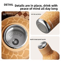 Bouteille isotherme portable en acier inoxydable de 480 ml, design mignon, cadeau de rentrée scolaire pour femmes et enfants