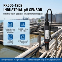 Capteur de pH pour traitement de l'eau NPT3/4 4-20mA RS485 OEM/ODM RIKA pour la surveillance des effluents des conduites d'eau municipales