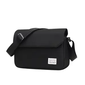 Male Messenger Crossbody Bag Horizontal Version Of The Cover Female Bag Korean Version Of The Simple Shoulder Bag Printed Logo