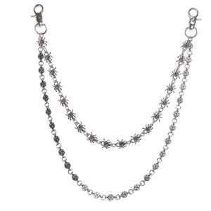 Spider <b>Cross</b> <b>Chain</b> Denim Pants <b>Chain</b> Double Layered Hip Hop Style Adult Waist <b>Chain</b> Flat Design K11 5324 - Product Image 5