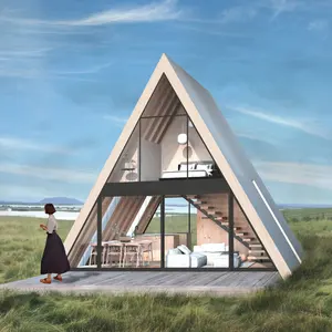 CBMmart-Un marco de techo triangular, pequeña casa de madera, casa de troncos prefabricada
