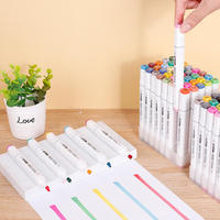 Stylo marqueur d'art permanent à double pointe, à paillettes, plusieurs couleurs, à double pointe, pour fournitures d'art scolaire