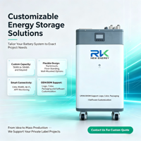 Sistem Penyimpanan Energi Rumah Terpasang di Lantai, Baterai Surya All-In-One Stackable 51.2V 300Ah 15kWh 6000 Siklus Lifepo4 Lithium CAN