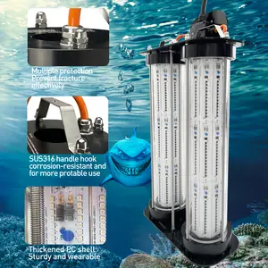 Salmon Farm Fishing Lights LED Deep Sea Marine Fishery Lamp Squid 6000W IP68 LED Underwater Fishing Light