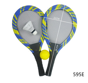 20*44 ซม. ไม้เทนนิสสำหรับเด็กกีฬากลางแจ้งคอมโบ 1 ไม้เทนนิส 1 ลูกบอล 1 ลูกขนไก่วัสดุพีวีซีน้ำหนักเบาแบบพกพาด้ามจับสวิงง่าย - Product Image 4