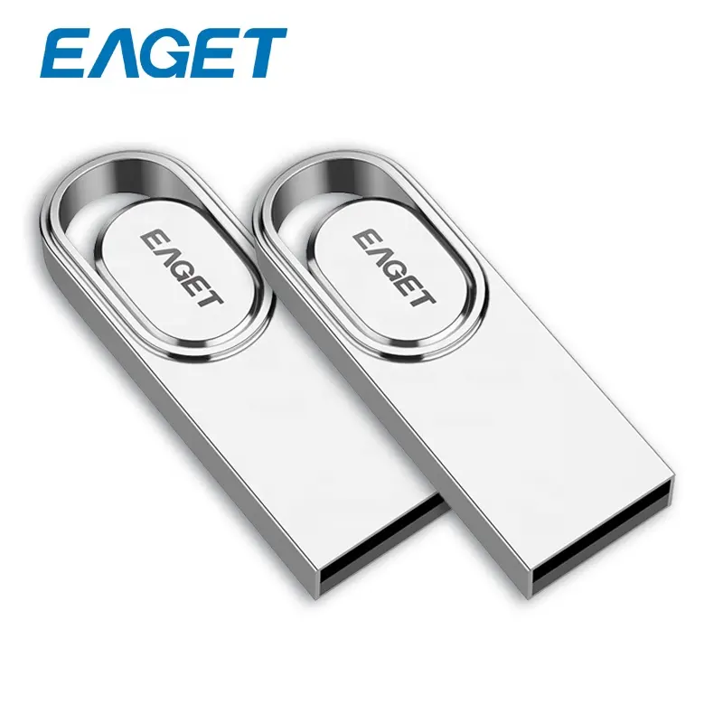 ذاكرة محمولة معدنية من EAGET بتصميم أصلي سعة 16 جيجابايت وذاكرة فلاش حجمها 32 جيجابايت و64 جيجابايت و128 جيجابايت ومزودة بذاكرة فلاش USB 2.0