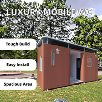 Toilettes mobiles de luxe de marque YH, conteneur de 20 pieds, haute qualité, portables, pour usage public extérieur, design moderne, en acier, garantie 1 an