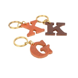 Genuine <strong>Leather</strong> Retro Unisex Cowhide <strong>Key</strong> <strong>Chain</strong> Letter Pendant Custom Design Eco-friendly Gift for Earth Day - Product Image 4
