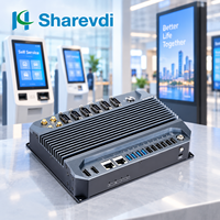 Mini PC embarqué Core I3/I5 12e génération 1215U 1235U 10C 12T 10*USB 6*COM 2*LAN 2*HD 12-24V DC Contrôleur industriel compatible Win10/11 Linux OS