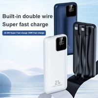 Cargador Portátil de Alta Calidad de 22.5W con Carga Rápida, Logotipo Personalizado, Cable Integrado, 20000mah 10000mah, Pantalla LED