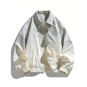 Nouvelle veste dégradée pour homme - Design dégradé unique tie-dye, col rabattu, adaptée au style décontracté et urbain du printemps et de l'automne - Product Image 1