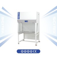 SCITEK Cabinet à flux laminaire vertical de paillasse avec filtre HEPA haute performance, système de contrôle par microprocesseur LCD et vitesse d'air réglable
