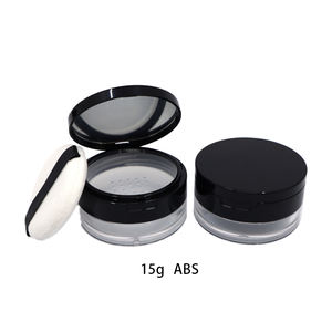 Marque privée personnalisée 100 pièces mini pot rond d'emballage de poudre libre Beige noir et <span class=keywords><strong>petit</strong></span> pot de crème pour les cosmétiques - Product Image 3