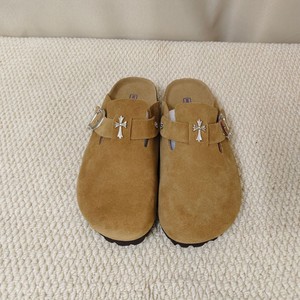 Mules et sabots orthopédiques de haute qualité en cuir véritable et daim pour femme avec semelle en liège - Product Image 3