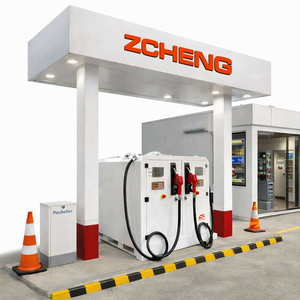 Miniestación de Gasolina Portátil, Contenedor de Gasolina con 2 Mangueras, 4000 Litros Integrados - Product Image 3