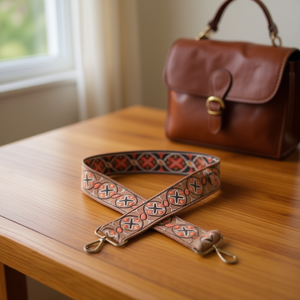 Sangle en toile de 5 cm avec boucle ronde kaki pour sac à main - Product Image 2