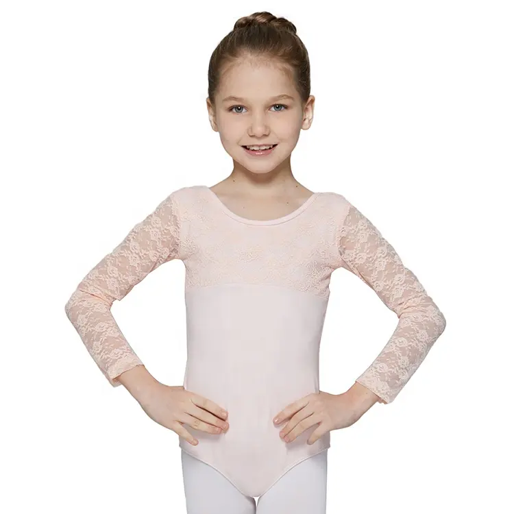 2022 Dancewear кружевные хлопковые гимнастические женские гимнастические трико с длинным рукавом для девушек Балет