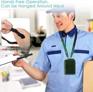 0.51lb ligero <span class=keywords><strong>COLLAR</strong></span> COLGANTE usable ventilador sin aspas portátil 3 velocidades enfriador de aire recargable hogar exterior plástico - Product Image 6