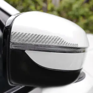 2 uds lujo Universal <span class=keywords><strong>3D</strong></span> fibra de carbono impermeable reutilizable espejo retrovisor Scratch & Crash Protector pegatinas - Product Image 3