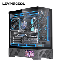 Boîtier ATX Lovingcool Vente en Gros, Moniteur LCD de 5,5 Pouces, Prend en Charge ATX vers ITX, Grand Intérieur, Compatible AIO 360 mm, Prix Fournisseur de Gros