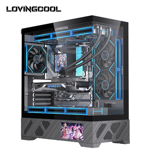 Boîtier <span class=keywords><strong>ATX</strong></span> Lovingcool Vente en Gros, Moniteur LCD de 5,5 Pouces, Prend en Charge <span class=keywords><strong>ATX</strong></span> vers ITX, <span class=keywords><strong>Grand</strong></span> Intérieur, Compatible AIO 360 mm, Prix Fournisseur de Gros - Product Image 1