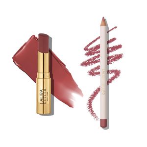Laura Geller romantico Kit di rivestimento Color rosa labbra balsamo di gelatina idratante balsamo per le labbra in Terracotta Go + labbra in marmo multidimensionale