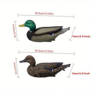 Ultra-Realistic Rustic Floating 14 Inches <b>Duck</b> Resin Statue Plastic <b>Duck</b> Decoy for <b>Garden</b> Natural Themed Landscaping - Product Image 3