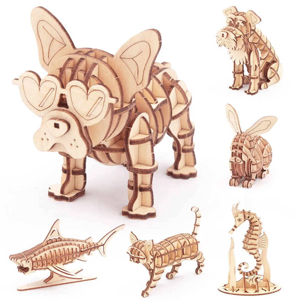 productos novedades 2022 charm toy figure statues toyshobbies best selling products 2022 in usa amazon animal 3d wooden puzzle